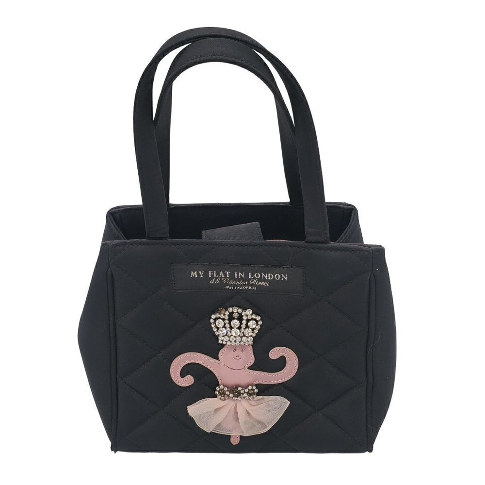 MY Flat in London Brighton Ballerina Monkey Rhinestone Crown Handbag Purse Small